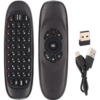 Air Mouse 2.4GHz Keyboard With USB Receiver And Cable Universal TV Remote - Rokomari product